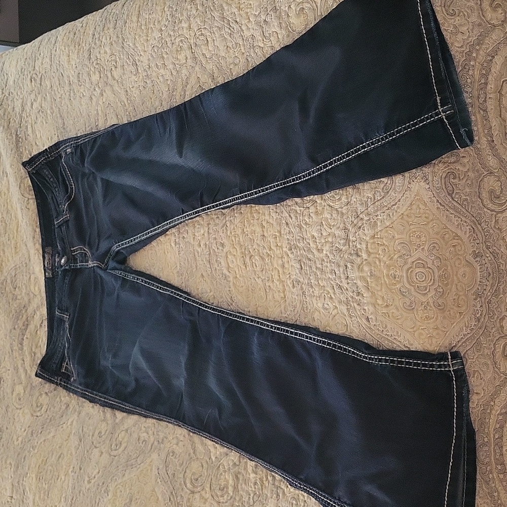 Silver Jeans Dark Blue Flare & Wide Leg Jeans